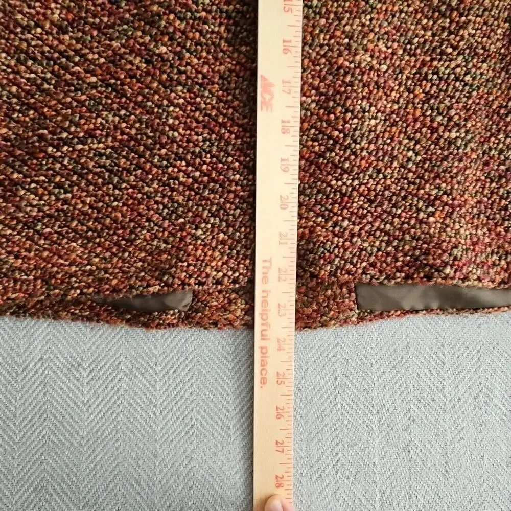 Requirements Tweed‎ Blazer Women's 14 Jacket Textured Multicolor Vtg 90's Office